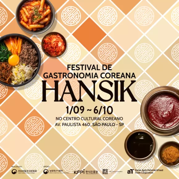 Festival de Gastronomia Coreana: Imagem do cartaz do evento.