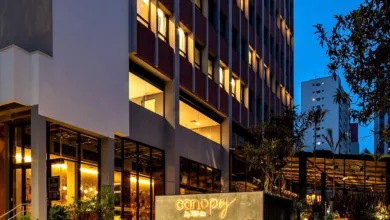 Fachada do Canopy by Hilton São Paulo Jardins, referência em hospitalidade pet friendly.