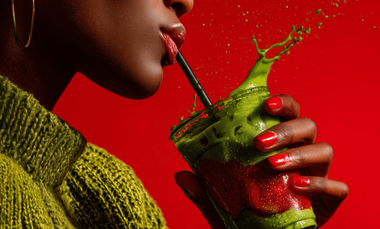 Bebida refrescante colorida representa tendências de sabores em alta nos Taste Charts 2026