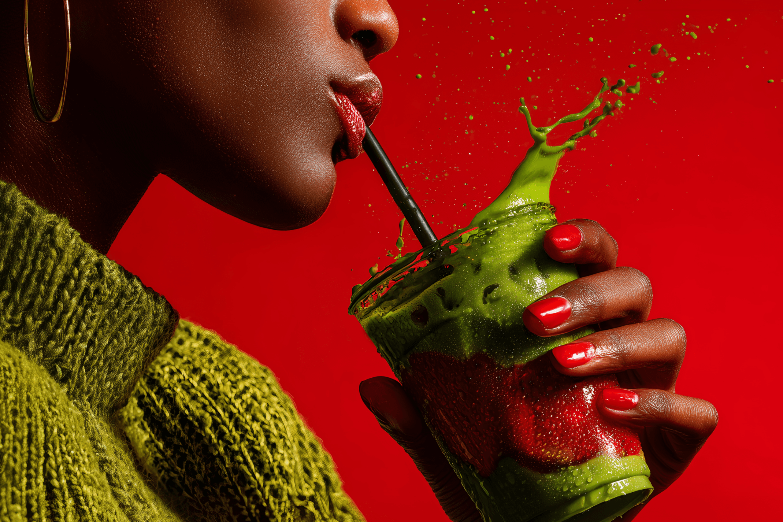 Bebida refrescante colorida representa tendências de sabores em alta nos Taste Charts 2026